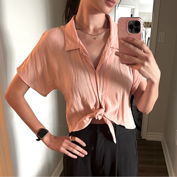 Wilfred free flowy pink crop top - Picture 3 of 11